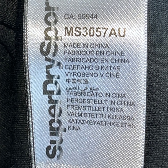 Superdry Sport Men's Gray Black Crewneck Sweatshirt Colorblock Warm Comfortable - Picture 5 of 10